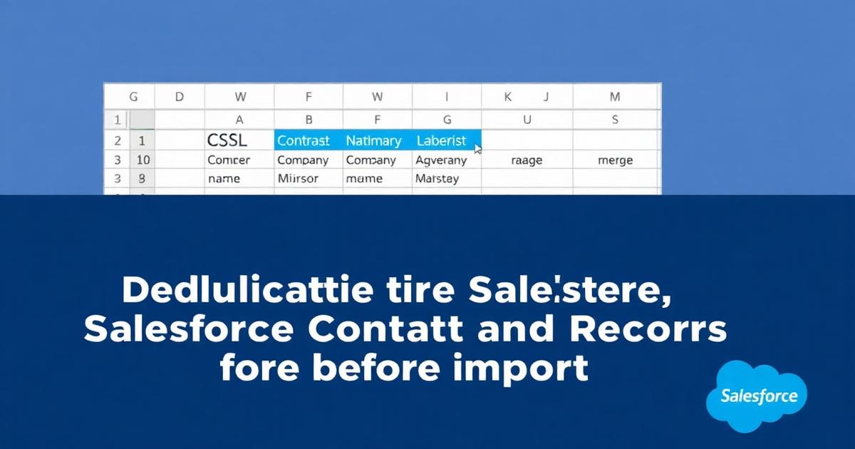 How to Deduplicate Account and Contact Records Before Importing to Salesforce